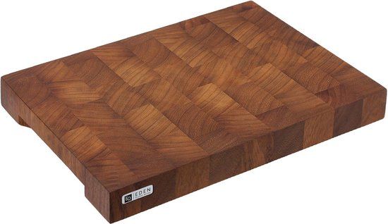 Eden Luxe Handgemaakte Snijplank - Irokohout - 37x27 cm