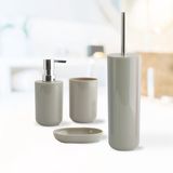 MSV INAGUA Zeepdispenser – Taupe – Kunststof – 16 cm – 260 ml