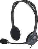 Logitech H110 hoofdtelefoon, bekabeld, stereo-hoofdtelefoon met microfoon, anti-parasiet-microfoon, dubbele 3,5 mm jackstekker, PC/Mac/draagbaar, zwart