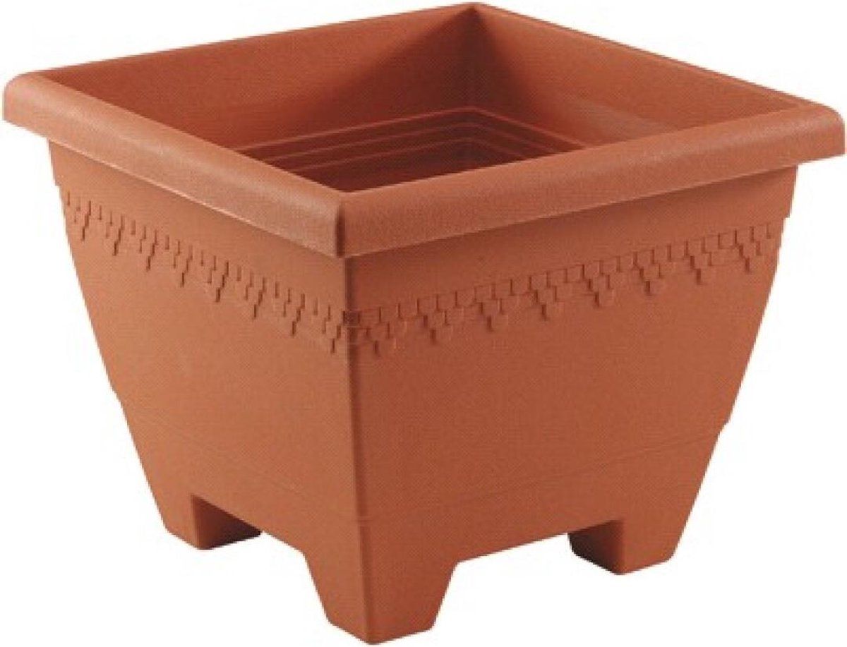 Hega hogar Lima Terracotta Vierkante Plantenpot - 30 cm