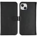 Selencia Echt Lederen Bookcase iPhone 15 - Zwart - Flip Case with Card Holder