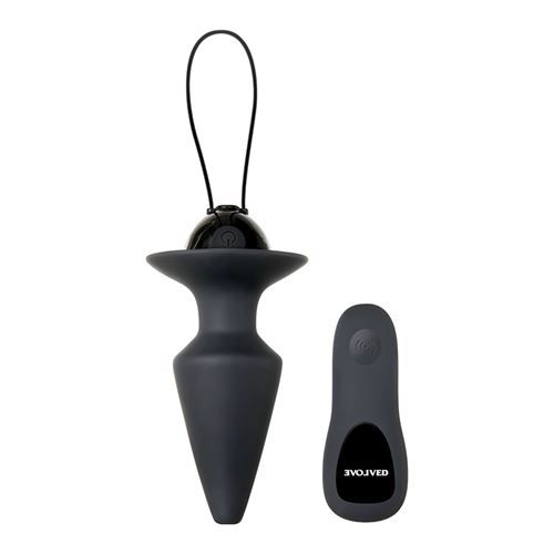 Evolved Vibrerende anaalplug met afstandsbediening - Zwart