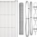 vidaXL - zeshoekig - gaashek - met - grondbevestiging - 25 - x - 1 - m - zilver - Mesh