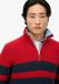 Superdry & Co Superdry Classics trui van katoen met halve rits en strepen - Heren - Maat S - Navy/Red