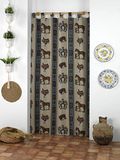 Martina Home Alpujarra Blauw paard gordijn, polyester, 140 x 260 cm