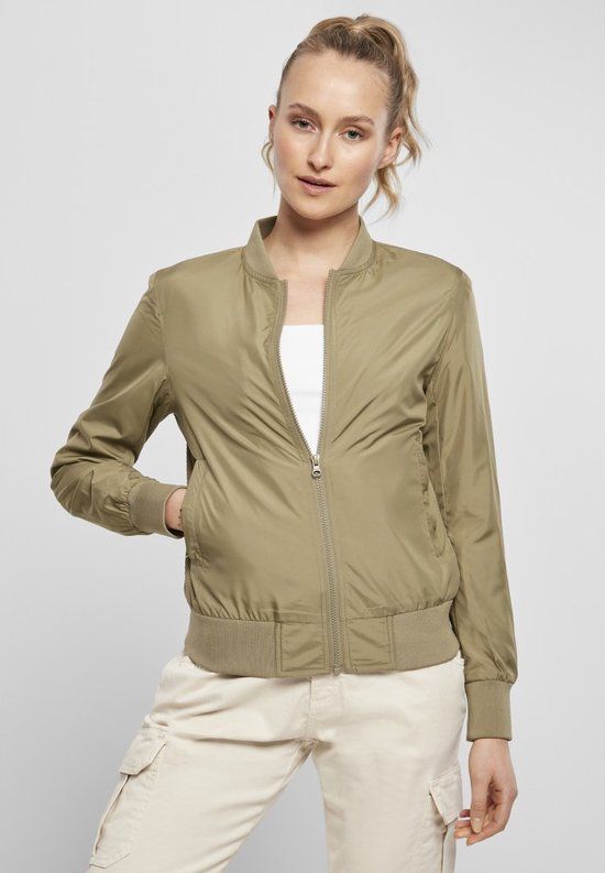 Urban Classics Light Bomber Jacket - Women's 4XL - Green/Brown