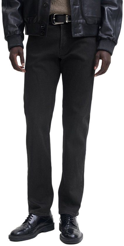 Jack & Jones Heren Jeans Broeken Tapered Fit Zwart