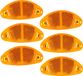 Merkloos / Sans marque Service Best International Spaakreflectoren/fietsreflectoren - Oranje - 6 stuks