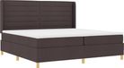 vidaXL Boxspring bed met matras Donkerbruin 200 x 200 cm Stof