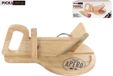 Panda Pick&Drink Planche à découper artisanale avec fonction de découpe en bois et acier inoxydable – Planche à apéritif – Planche de service – Bois organique – Design luxueux – Hygiénique et durable
