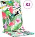 vidaXL Tuinstoelkussens 2 stuks 120x50x3 cm stof groen en roze