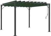 vidaXL Gazebo met louvredak 3 x 3 x 2,14 m Groen