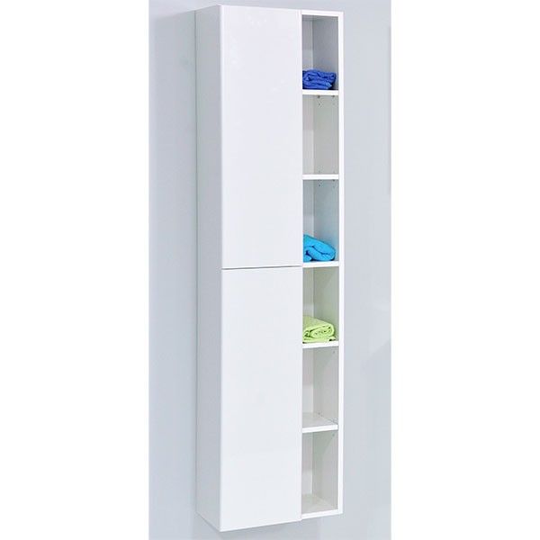 Best Design Panda Best Design Huza kolomkast 170x40x30cm links en rechts met softclose MDF hoogglans wit 4000200