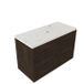 Saniclass Holz Frame Badkamermeubelset - 100x45x63cm - Dia marmeren wastafelblad gepolijst (wit) - 1 kraangat - 2 lades - mat eiken charcoal (hout) SW1578598/SW728218