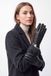 Vivisence Gants en cuir pour femme Mélange de laine Doublé Élégant Noir S