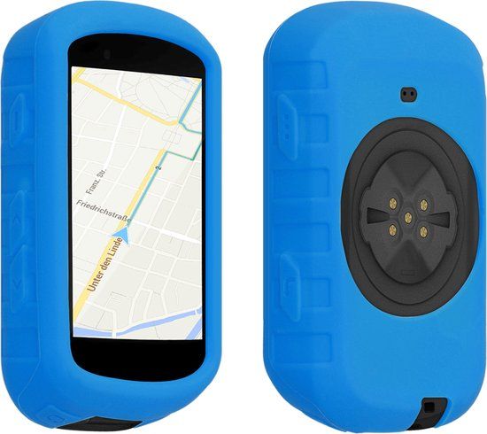 kwmobile Beschermhoes GPS fiets compatibel met Garmin Edge 530 – beschermhoes van siliconen, blauw