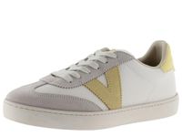 Victoria Berlin Ciclista 1126184 Sneakers voor volwassenen, uniseks, lederlook en kleurrijke onderdelen en suède, Geel, 37 EU