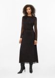 s.Oliver Mesh-jurk met all-over-print en drapering