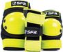 SFR Essentials Triple Pad Set Junior Geel - Zwart L