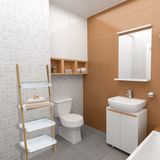 MSV Badkamer Planchet – Wandplanchet Badkamer – Praktisch Badkamer Rek voor Woonkamer en Badkamer – Wandrek Badkamer – BAMBOE