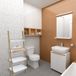 MSV Badkamer Planchet – Wandplanchet Badkamer – Praktisch Badkamer Rek voor Woonkamer en Badkamer – Wandrek Badkamer – BAMBOE