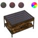 VidaXL Table basse avec LED Infinity 70x50x38 cm Chêne fumé