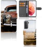 B2Ctelecom Samsung Galaxy S21 Telefoonhoesje met foto Vintage Auto