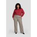 GREAT LOOKS sweater met bloemenborduursel rood