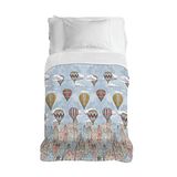 PENSIERI DELICATI Sprei 220 x 280 cm, 100% piqué katoen, Vliegen in oranje, Made in Italy