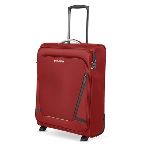 Travelite Handbagagekoffer met 2 wielen, Condor + Ryanair, cijferslot, boordtrolley, jetpack, 55 x 40 x 20 cm, 41 l, 2,2 kg, rood