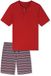 SCHIESSER Pyjama kort ' Casual Nightwear ' rood
