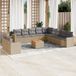 Maison Exclusive - Ensemble de jardin pour le jardin, composé de 12 pièces et coussins, en mélange de couleur beige, en polyrotin