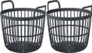 Prosperplast Panier en fil/panier à linge/panier de rangement - 2x - Anthracite - Plastique - D36 x H36 cm - 45 Litres