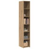 vidaXL Highboard Artisanaal eiken 30 x 41 x 185 cm Bewerkt hout