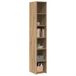 vidaXL Highboard Artisanaal eiken 30 x 41 x 185 cm Bewerkt hout