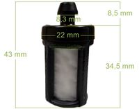 Stihl Filtre à carburant pour FS 38, 40, 44, 45, 48, 300, 310, 311, 350, 353, 360 / 0000-350-3518