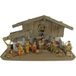 Krippenursel Krippe Weihnachtskrippe Eismannsberg inkl. 12-tlg. Figurensatz K 181 (12-tlg), Handarbeit aus Holz, Moos, Heu, Krippenputz