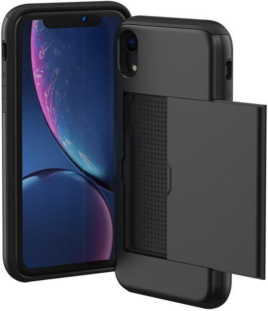 imoshion Hoesje met Pasjeshouder - Geschikt voor Apple iPhone XR - Zwart