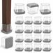 Omgoods - Set de 24 patins de pied de chaise angulaires avec feutre pour protection de meubles