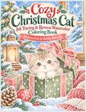 Cozy Christmas Cat Ink Tracing & Reverse Watercolor Coloring Book