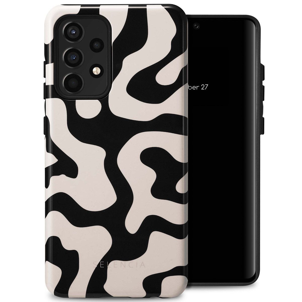 Selencia Vivid Backcover voor de Samsung Galaxy A52(s) (5G/4G) - Art Wave Black