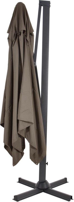 Lesliliving Zweefparasol Virgoflex Taupe - 300 x 400 cm - Rechthoekig