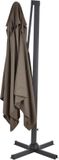 Lesliliving Zweefparasol Virgoflex Taupe - 300 x 400 cm - Rechthoekig
