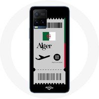 Maniacase Hoesje voor Vivo Y21s 2021 / Y21 2021 Air ticket Algiers