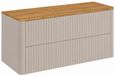 3xE living Armoire de salle de bain, couleur cachemire, chêne massif (style artisanal), 100,8 x 44,2 x 50 cm