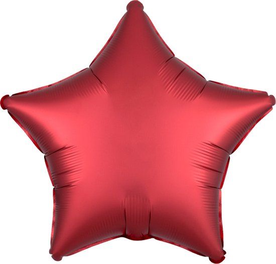 Silk Amscan 9914136 Folieballon Ster Rood 48 cm (5 stuks)