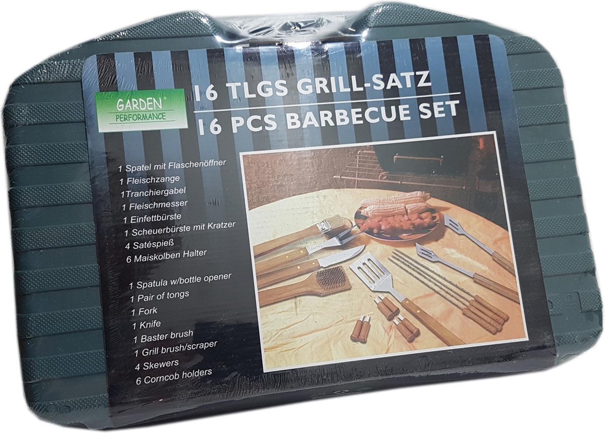 Garden - 16 delige barbeque set