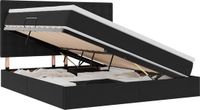 vidaXL LED Opbergbed met Matras Zwart 180 x 200 cm Fluweel