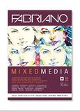Fabriano Honsell 19100502 - Fabriano Mixed Media kunstenaarspapier blok, DIN A5, 40 vellen 250 g/m², geschikt voor natte en droge schildertechnieken