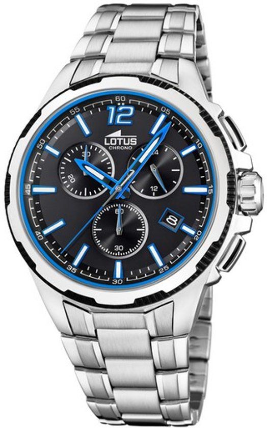 LOTUS 18385/3 Color Chronograaf - polshorloge -staal - zilverkleurig - Ø 44mm